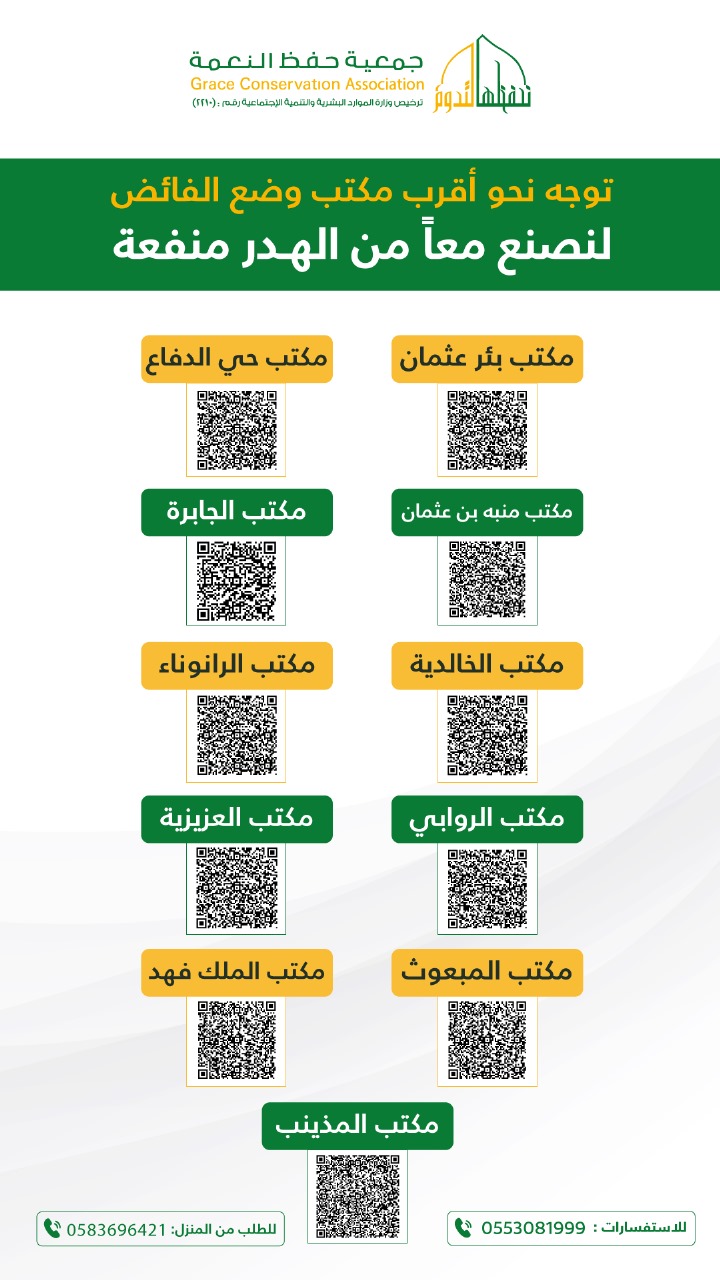 مكاتب الجمعية حفظ فائض الملابس 